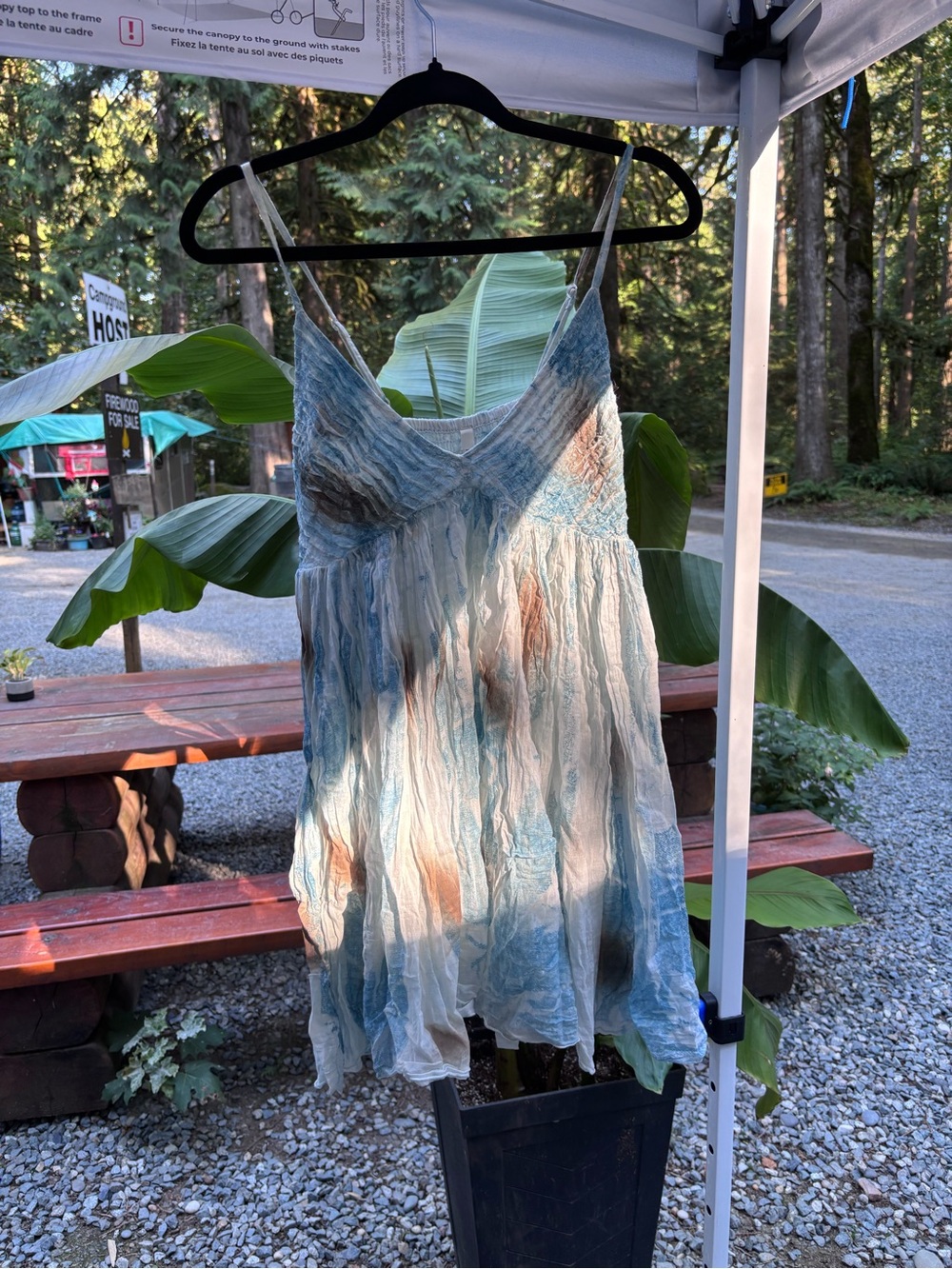 RAGA Light Blue and Cream Mini Dress